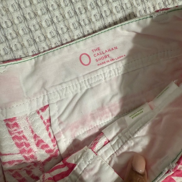 Lilly Pulitzer The Callahan Pink and White Geometric Shorts - Picture 5 of 12